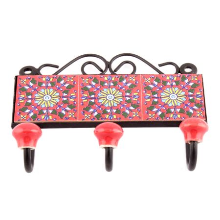 Red Yellow Sunflower Tiles Hooks